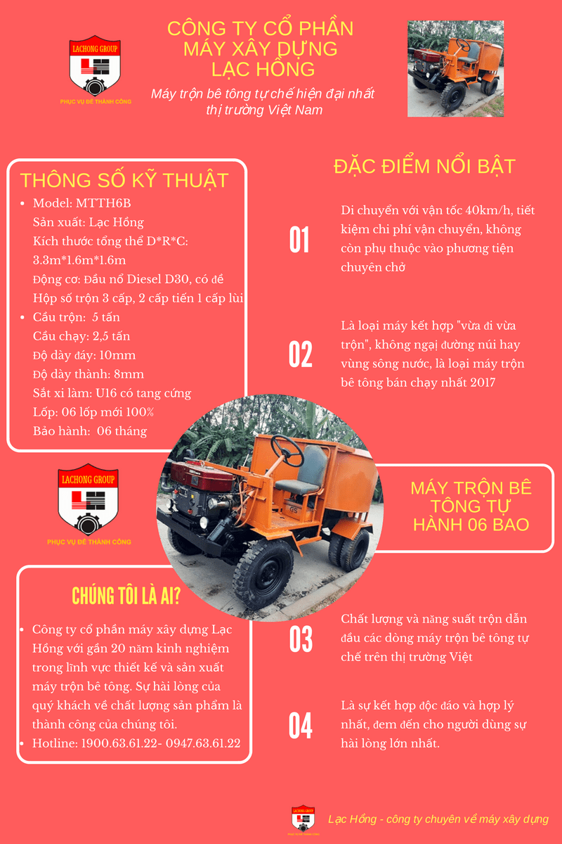 máy trộn tự hành 6 bao máy trộn tự hành 6 bao